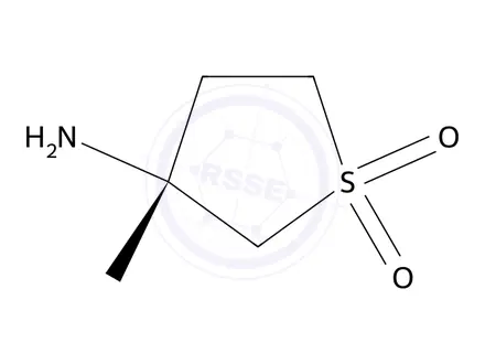 Chemical structure of (R)-3-Amino-3-methyltetrahydrothiophene 1,1-dioxide