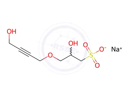 Chemical structure of sodium 2-hydroxy-3-[(4-hydroxy-2-butynyl)oxy]propanesulphonate