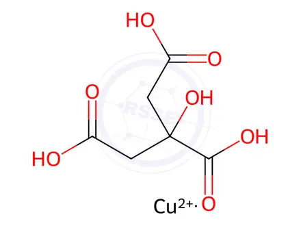 Chemical structure of Copper Citrate