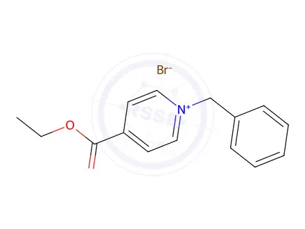 Chemical structure of 1-Benzyl-4-carboxy-pyridinium Ethyl Ester Bromide