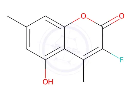 Chemical structure of 3-fluoro-5-hydroxy-4,7-dimethyl-chromen-2-one