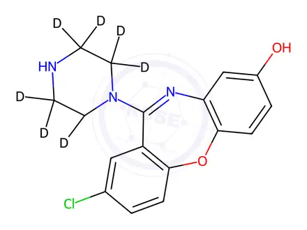 Chemical structure of 8-Hydroxy Amoxapine-d8