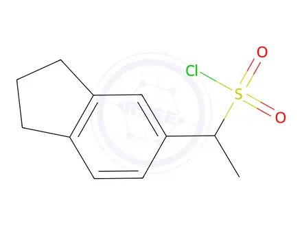 Chemical structure of 1-(2,3-Dihydro-1h-inden-5-yl)ethane-1-sulfonyl chloride