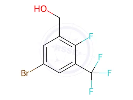 Chemical structure of (5-Bromo-2-fluoro-3-(trifluoromethyl)phenyl)methanol