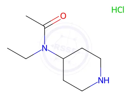 Chemical structure of N-ethyl-N-(piperidin-4-yl)acetamide hydrochloride