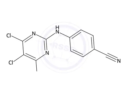 Chemical structure of 4-((4-Amino-5,6-dichloropyrimidin-2-yl)amino)benzonitrile