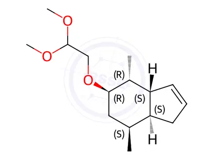 Chemical structure of 5(or 6)-(2,2-dimethoxyethoxy)-3a,4,5,6,7,7a-hexahydro-4,7-methano-1H-indene