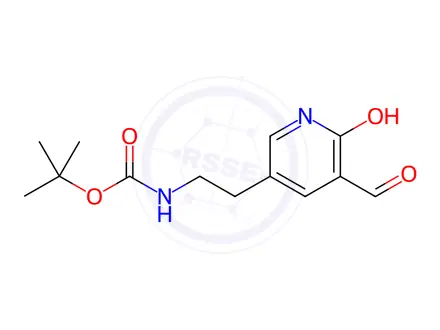 Chemical structure of tert-Butyl (2-(5-formyl-6-oxo-1,6-dihydropyridin-3-yl)ethyl)carbamate