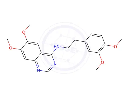 Chemical structure of N-(3,4-Dimethoxyphenethyl)-6,7-dimethoxy-4-quinazolinamine