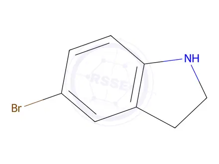 Chemical structure of 1H-INDOLE, 5-BROMO-2,3-DIHYDRO-