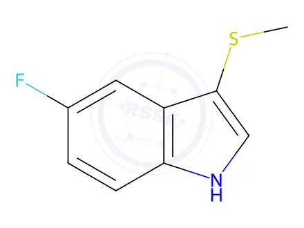 Chemical structure of 5-Fluoro-3-(methylthio)-1H-indole