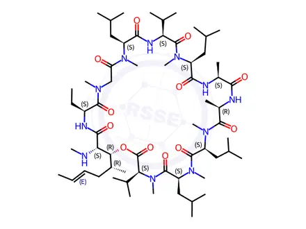 Chemical structure of Iso Cyclosporin A