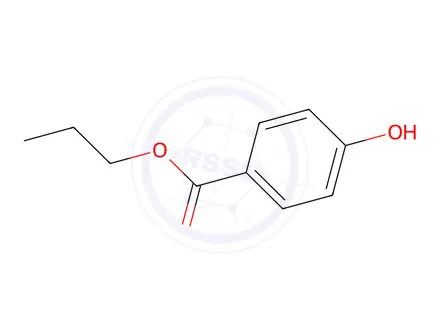 Chemical structure of Propyl 4-hydroxybenzoate-ring-13C6