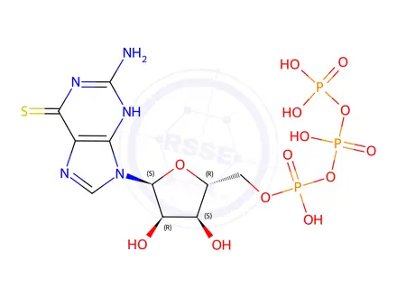 Chemical structure of 6-Thioguanosine Triphosphate