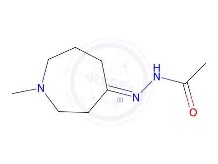 Chemical structure of (E)-N'-(1-methylazepan-4-ylidene)acetohydrazide