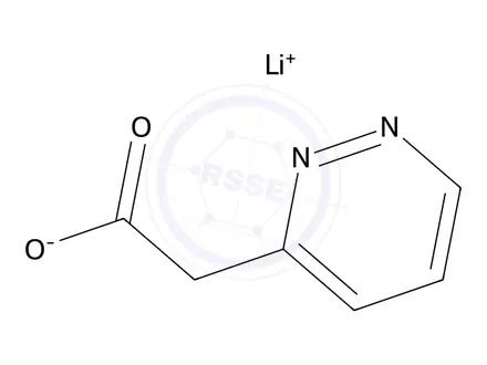 Chemical structure of lithium salt;2-pyridazin-3-ylacetic acid