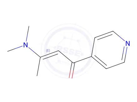 Chemical structure of (E)-3-(dimethylamino)-1-(pyridin-4-yl)but-2-en-1-one