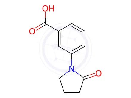Chemical structure of 3-(2-Oxopyrrolidin-1-yl)benzoic Acid
