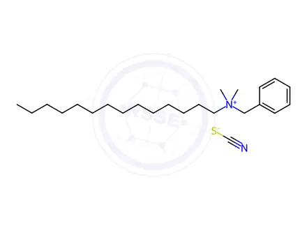 Chemical structure of N-Benzyl-N,N-dimethyltetradecan-1-aminium thiocyanate