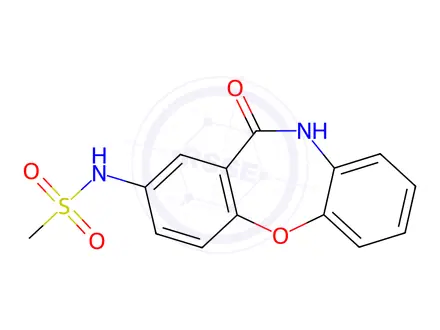 Chemical structure of N-(11-Oxo-10,11-dihydrodibenzo[b,f][1,4]oxazepin-2-yl)methanesulfonamide
