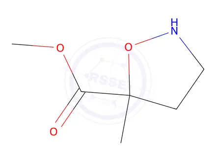 Chemical structure of 5-Isoxazolidinecarboxylicacid,5-methyl-,methylester(8CI,9CI)