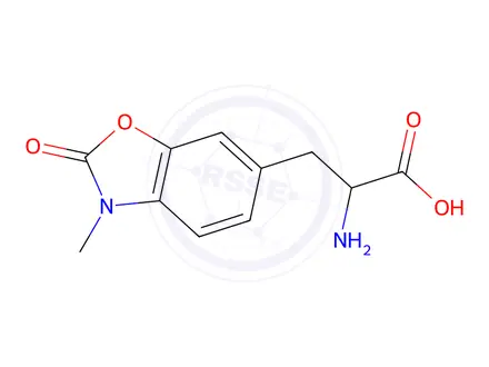 Chemical structure of 2-Amino-3-(3-methyl-2-oxo-2,3-dihydro-1,3-benzoxazol-6-yl)propanoic acid