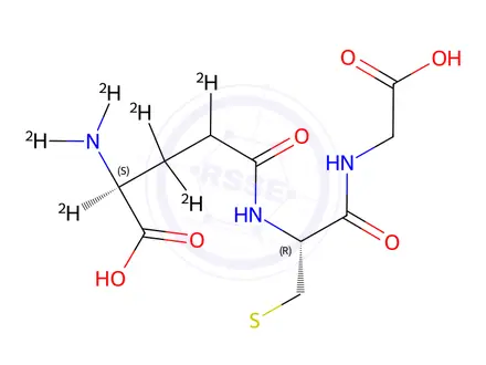 Chemical structure of S-(1-Methyl-2-hydroxyethyl)glutathione-d6