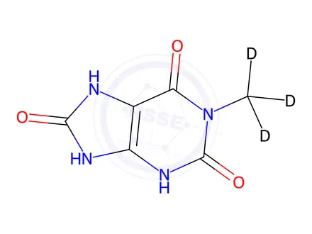 Chemical structure of 1-Methyluric Acid-d3