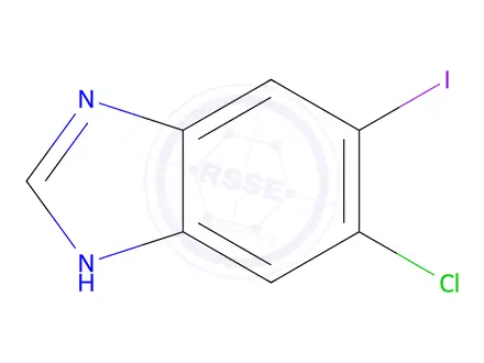 Chemical structure of 6-Chloro-5-iodo-1H-benzo[d]imidazole