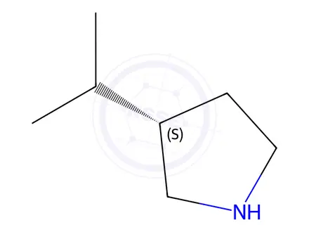 Chemical structure of (3S)-3-(Propan-2-yl)pyrrolidine