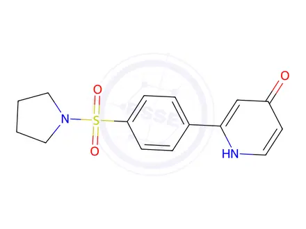 Chemical structure of 2-(4-(Pyrrolidin-1-ylsulfonyl)phenyl)pyridin-4-ol