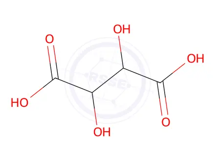 Chemical structure of ethylenediamine tartrate