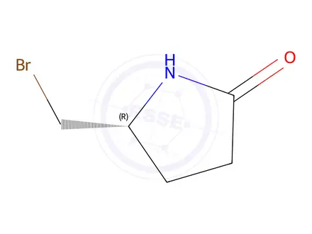 Chemical structure of 2-pyrrolidinone, 5-(bromomethyl)-, (5r)-