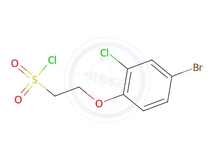 Chemical structure of 2-(4-Bromo-2-chlorophenoxy)ethane-1-sulfonyl chloride