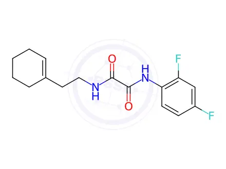 Chemical structure of N1-(2-(Cyclohex-1-en-1-yl)ethyl)-N2-(2,4-difluorophenyl)oxalamide