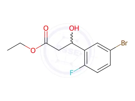 Chemical structure of Ethyl 3-(5-bromo-2-fluorophenyl)-3-hydroxypropanoate