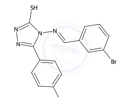 Chemical structure of 4-((3-Bromobenzylidene)amino)-3-(4-fluorophenyl)-1H-1,2,4-triazole-5(4H)-thione