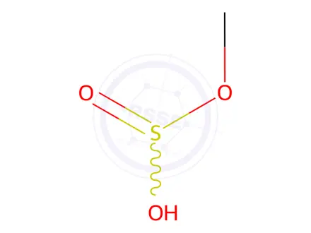 Chemical structure of methyl hydrogen sulfite