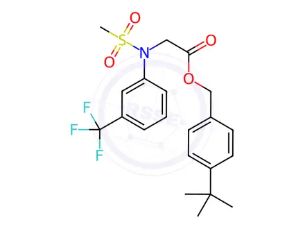 Chemical structure of (4-tert-Butylphenyl)methyl 2-{N-[3-(trifluoromethyl)phenyl]methanesulfonamido}acetate