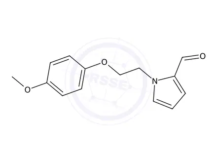 Chemical structure of 1-(2-(4-Methoxyphenoxy)ethyl)-1H-pyrrole-2-carbaldehyde