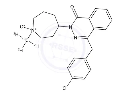 Chemical structure of Azelastine-13C,d3 N-Oxide (Mixture of Diastereomers)