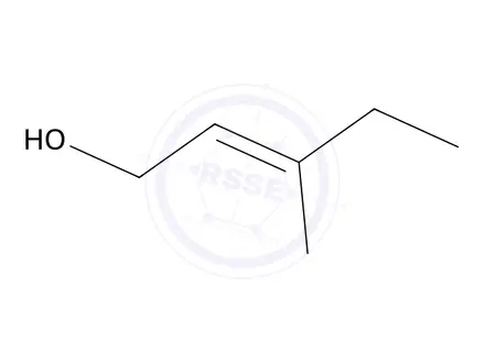 Chemical structure of (2E)-3-Methyl-2-penten-1-ol