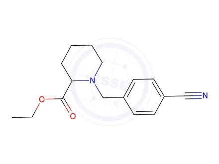 Chemical structure of Ethyl 1-(4-cyanobenzyl)piperidine-2-carboxylate