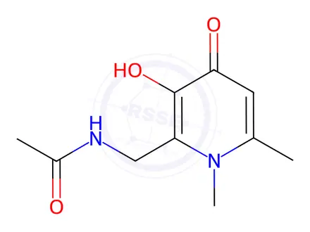 Chemical structure of Acetamide, N-[(1,4-dihydro-3-hydroxy-1,6-dimethyl-4-oxo-2-pyridinyl)methyl]-(9CI)