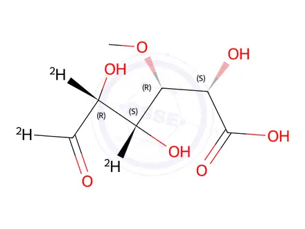 Chemical structure of 4-O-Methyl-D-glucuronic Acid-d3