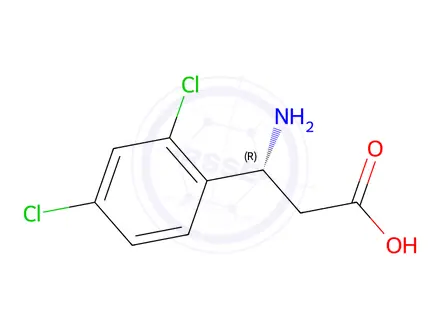 Chemical structure of (R)-3-Amino-3-(2,4-dichlorophenyl)propionic Acid
