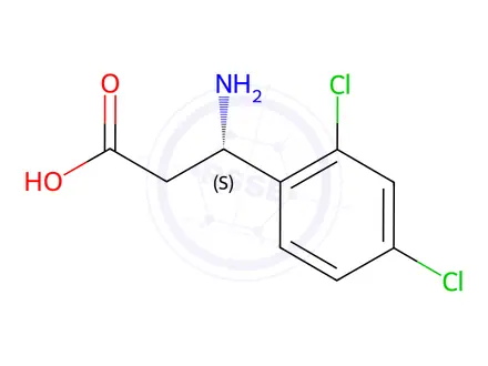Chemical structure of (S)-3-Amino-3-(2,4-dichlorophenyl)propionic Acid