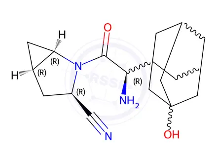 Chemical structure of (2`R,2R,cis)-Saxagliptin Hydrochloride