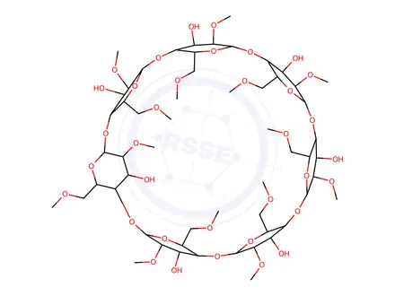 Chemical structure of Methyl-b-cyclodextrin (Mixture of Methylated)