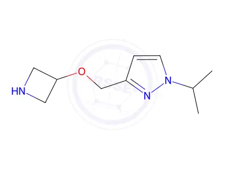 Chemical structure of 3-((Azetidin-3-yloxy)methyl)-1-isopropyl-1h-pyrazole